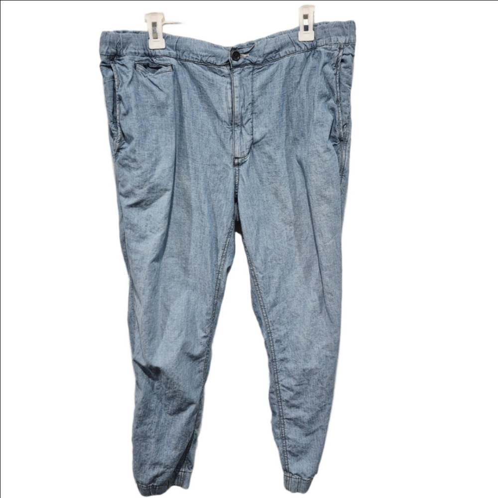 Polo Ralph Lauren Linen Light Wash Denim Casual Ankle Pants